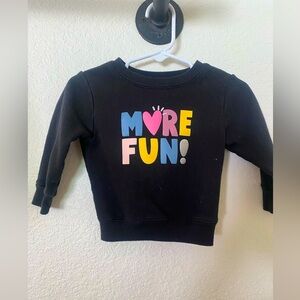 Bundle of 4 baby girl crew neck sweaters size 6-9 months, black,blue,mauve,green